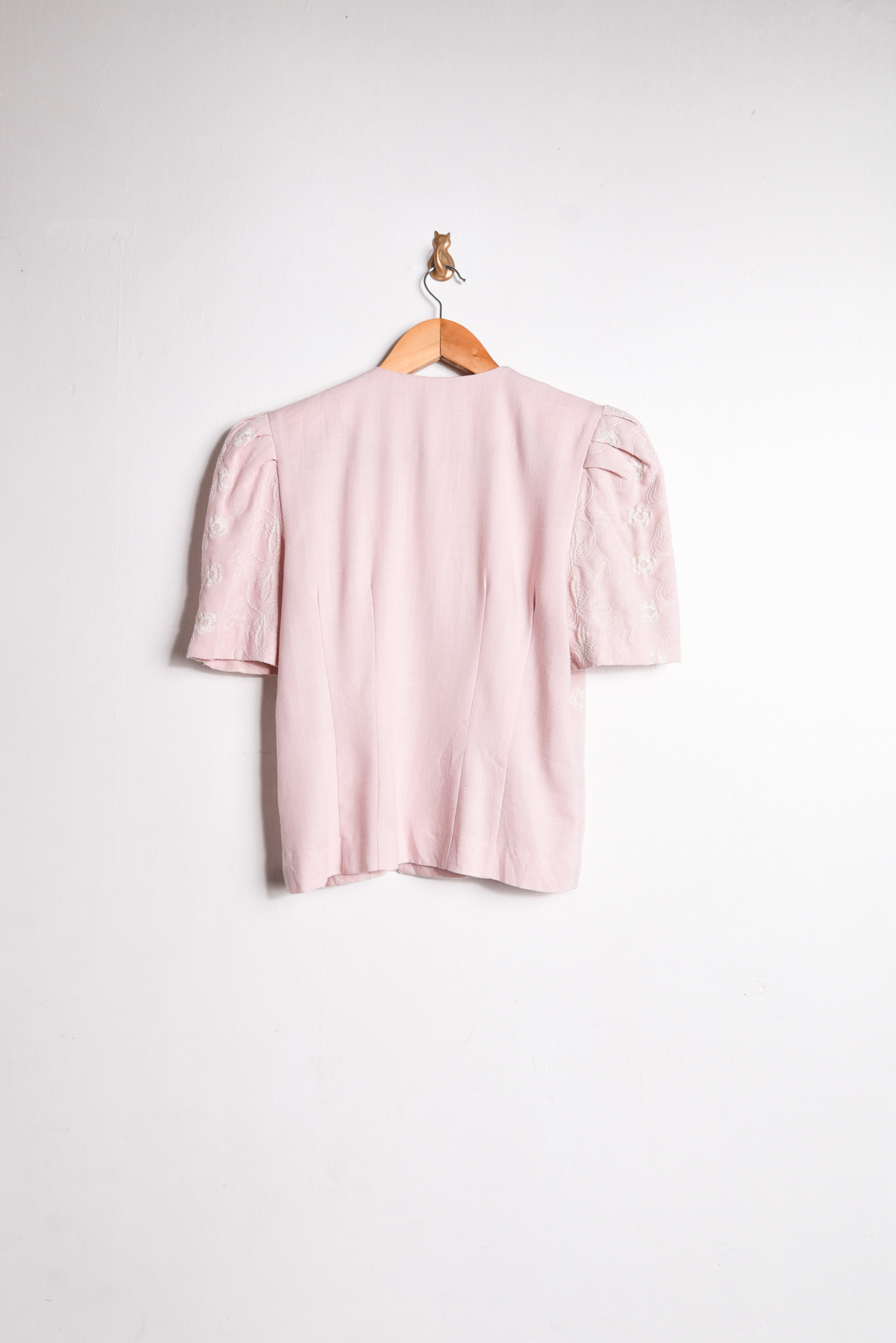 Blusa rosa pastel vintage 80s