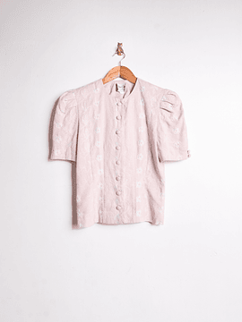 Blusa rosa pastel vintage 80s