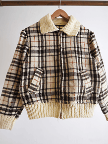 Cardigan tartán vintage