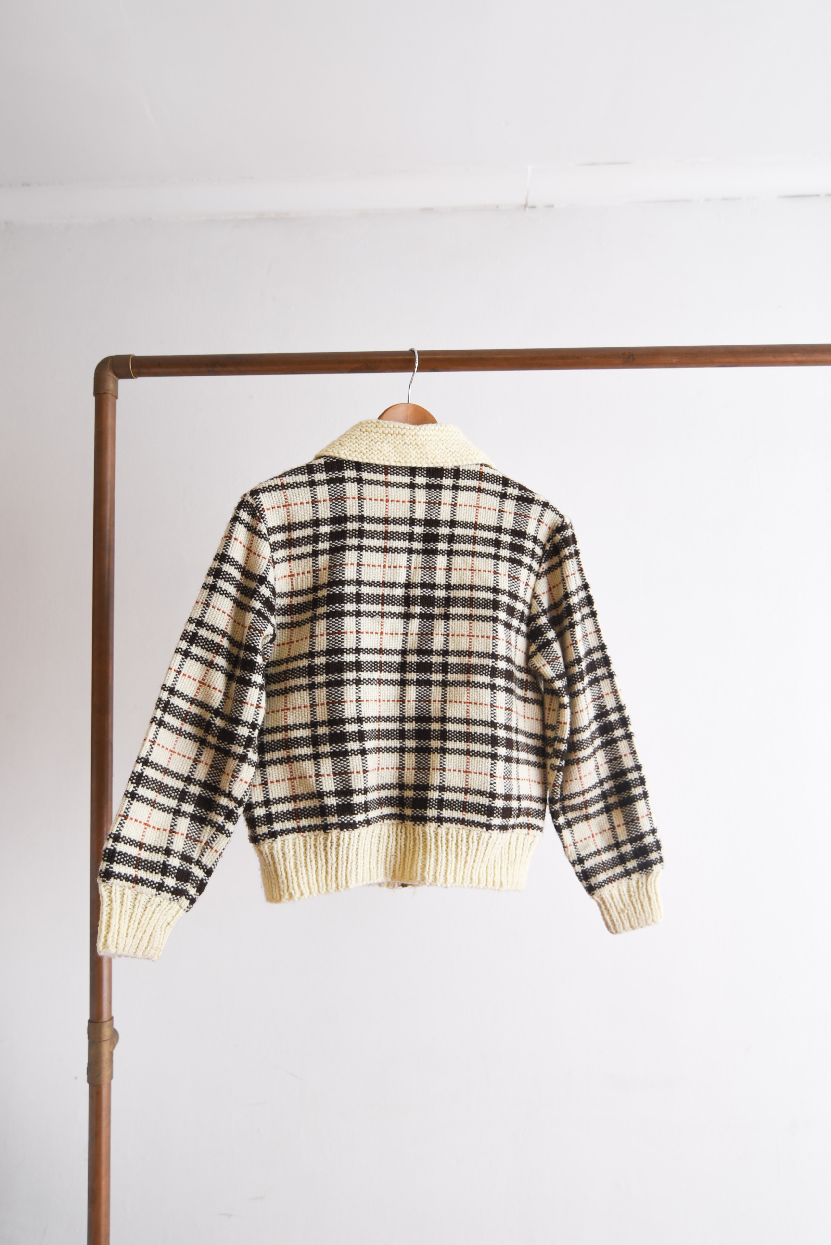 Cardigan tartán vintage