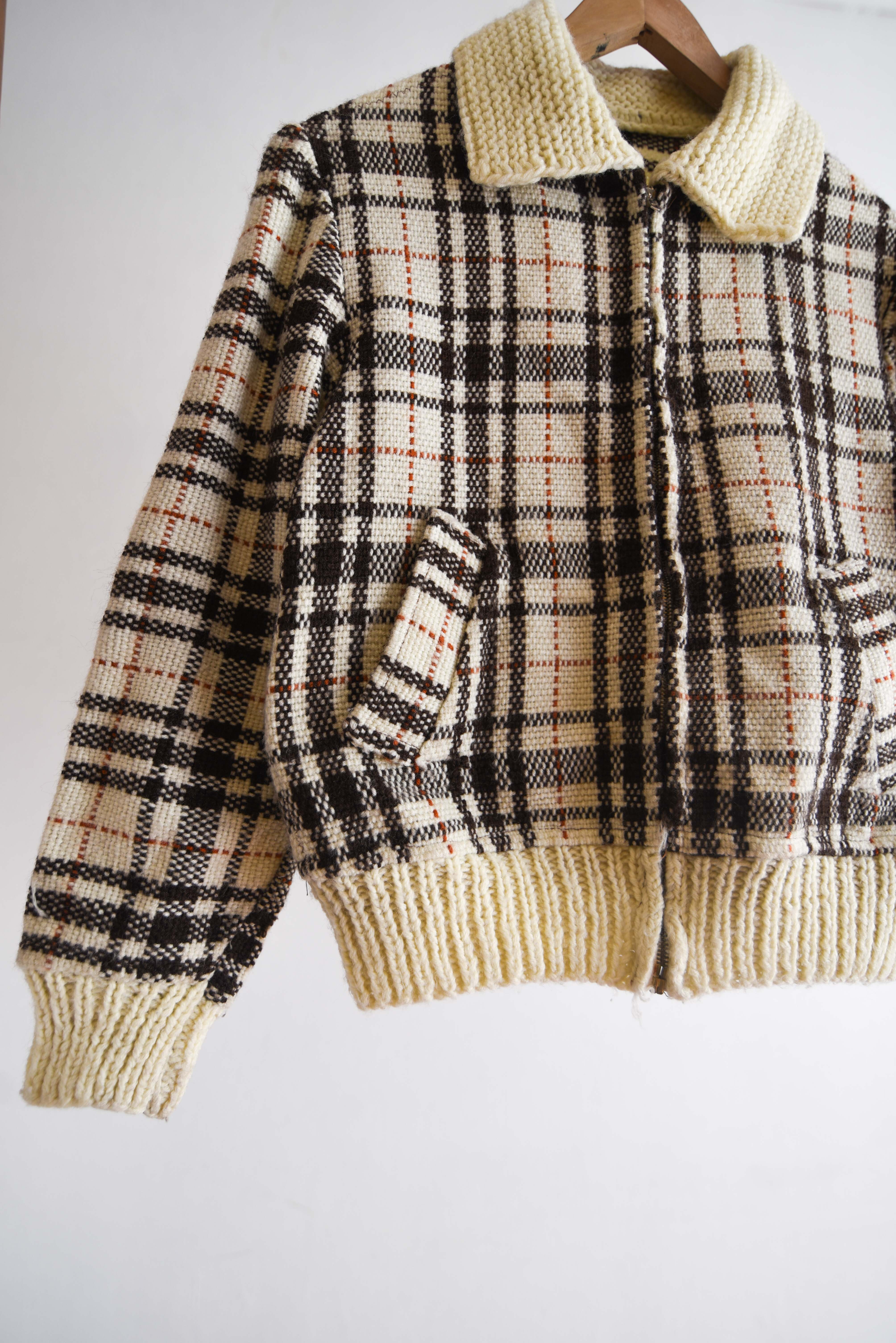 Cardigan tartán vintage