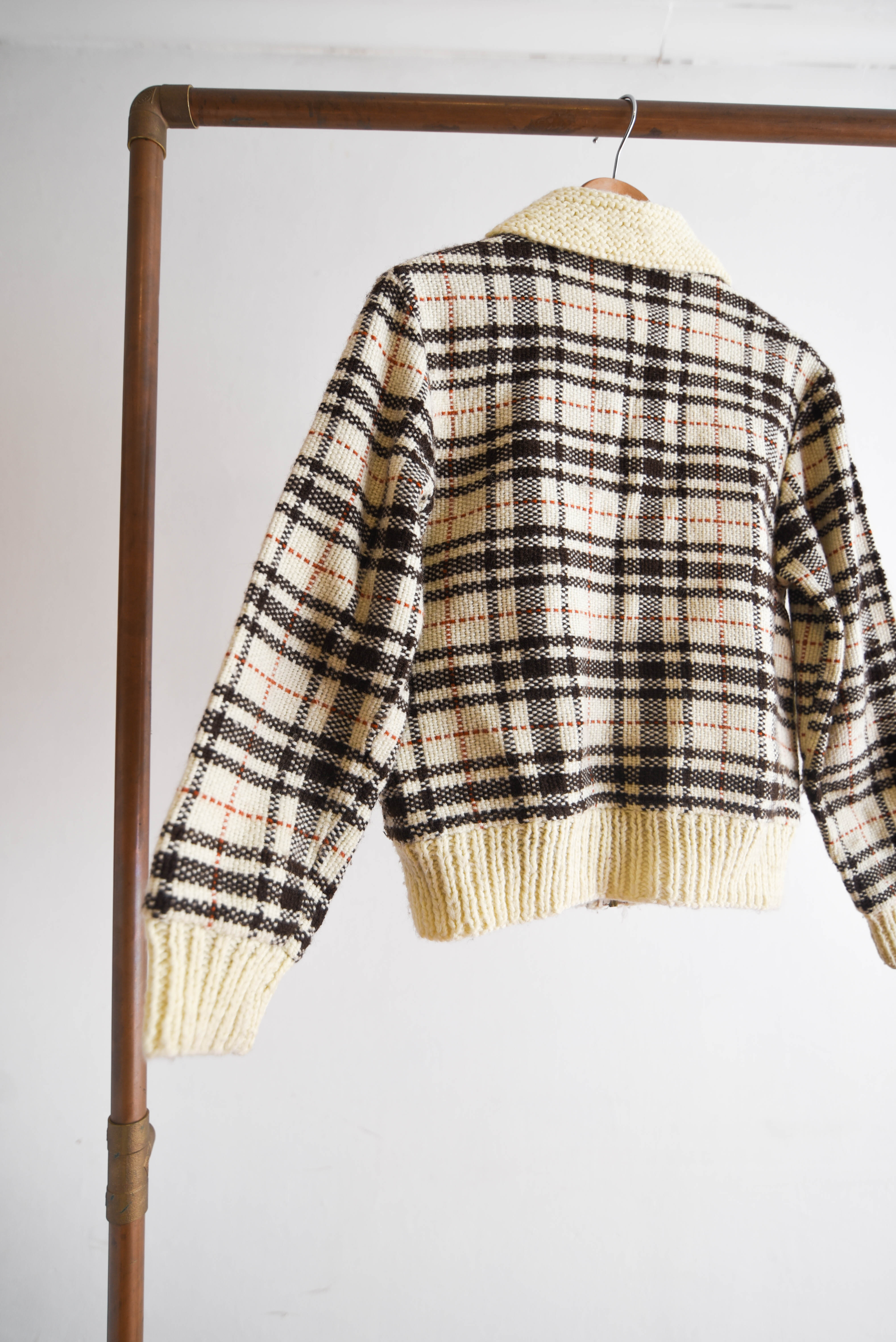 Cardigan tartán vintage