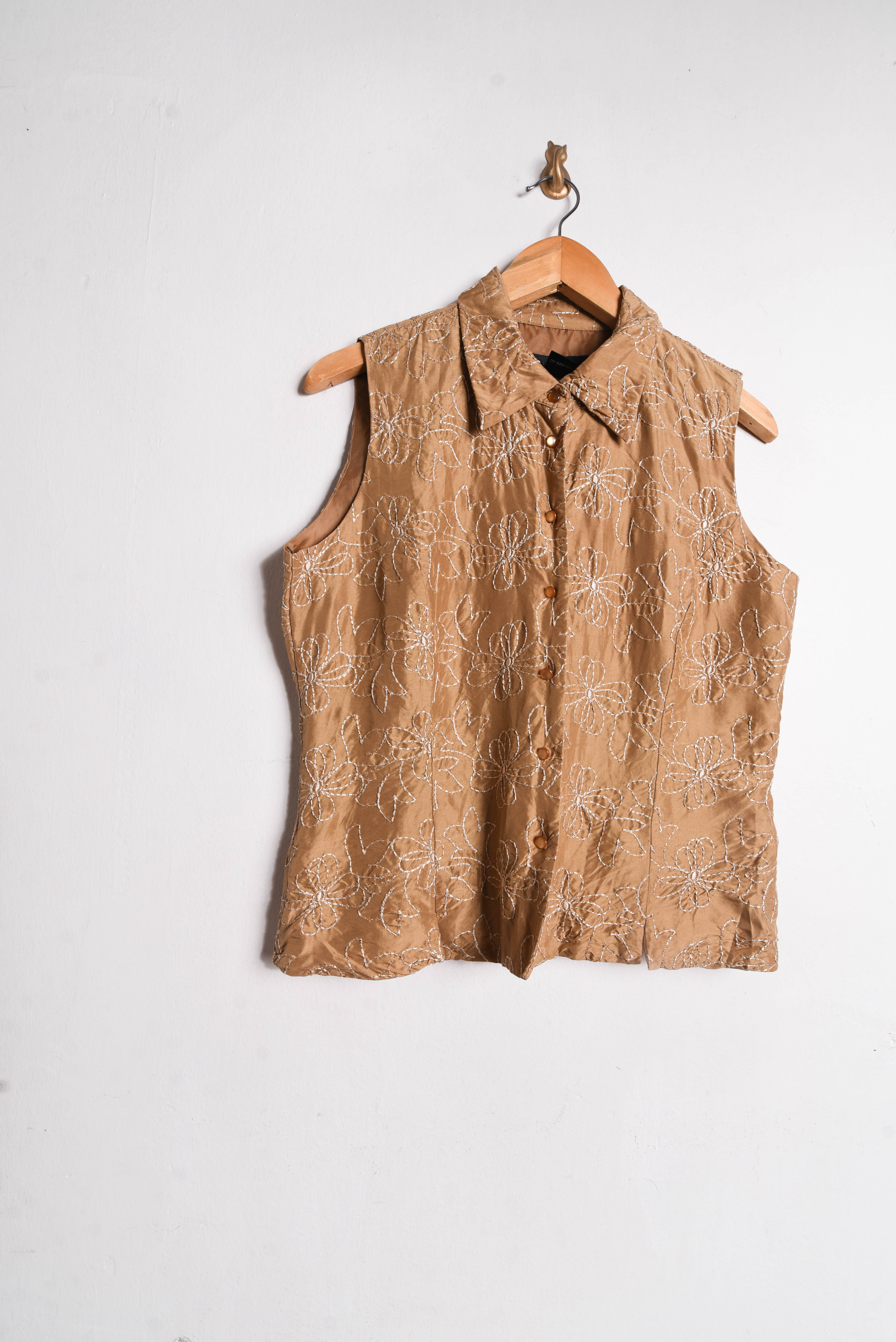 Blusa golden silk 90s