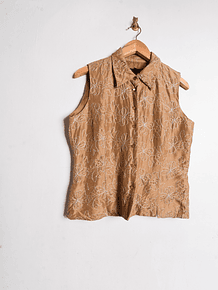 Blusa golden silk 90s