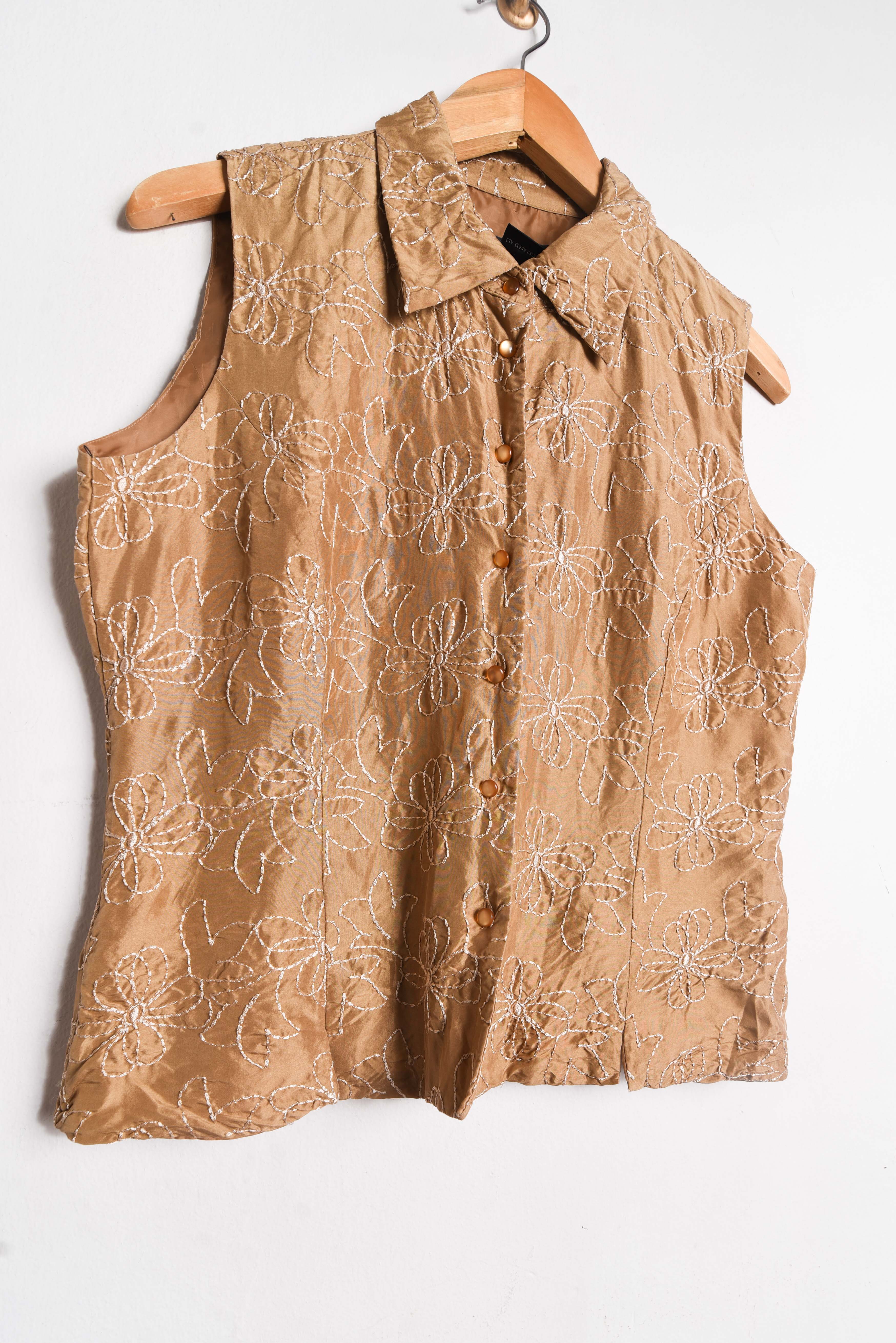 Blusa golden silk 90s
