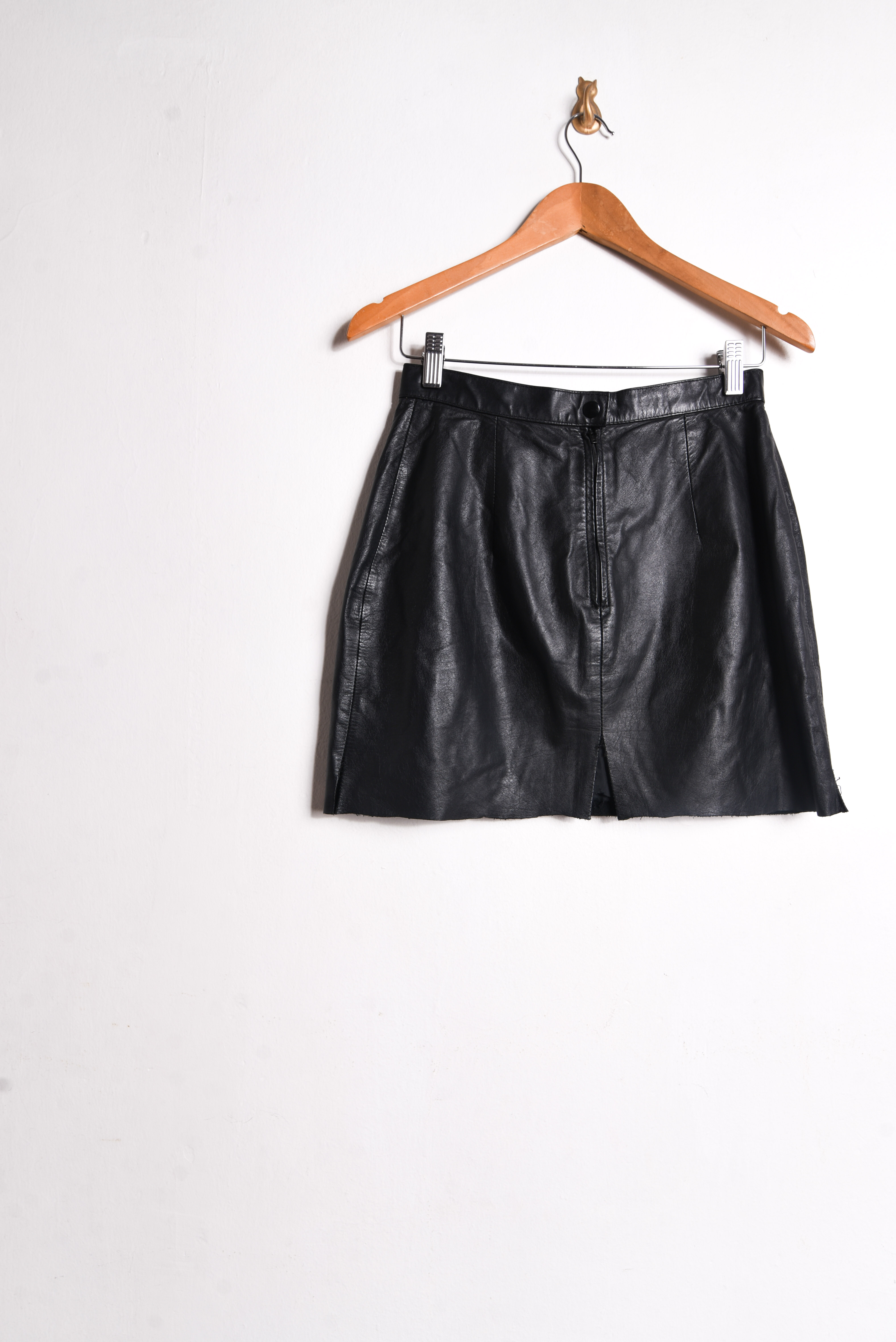 Mini falda vintage cuero