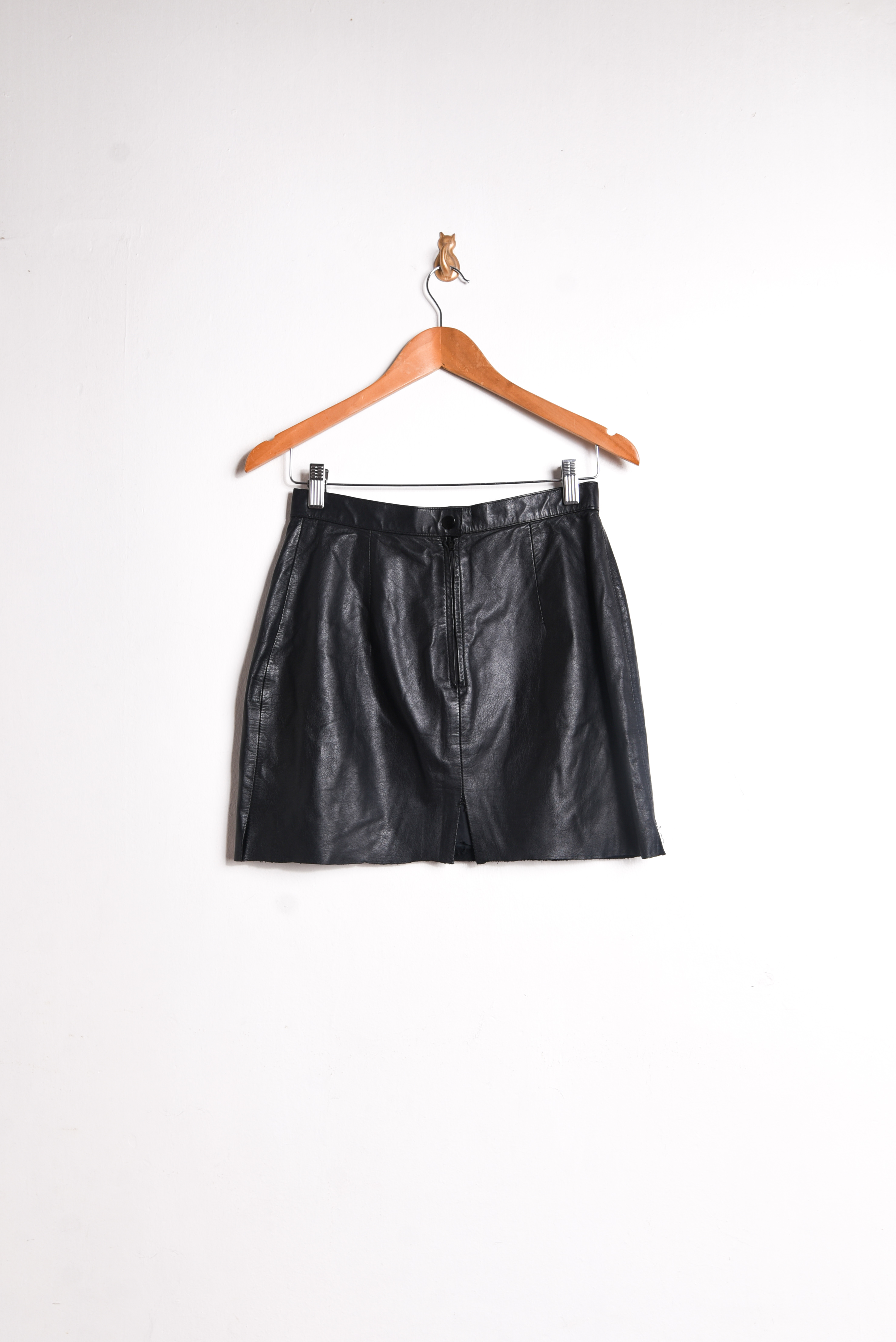 Mini falda vintage cuero