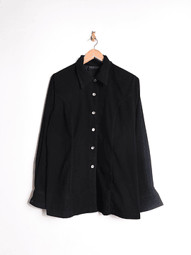 Chaqueta negra botones