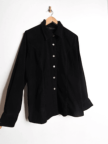 Chaqueta negra botones