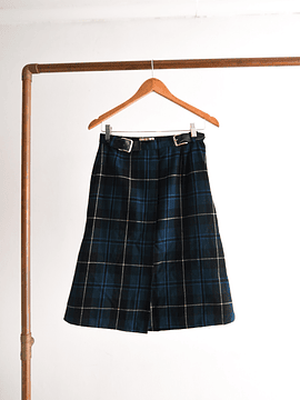 Falda midi vintage tartán
