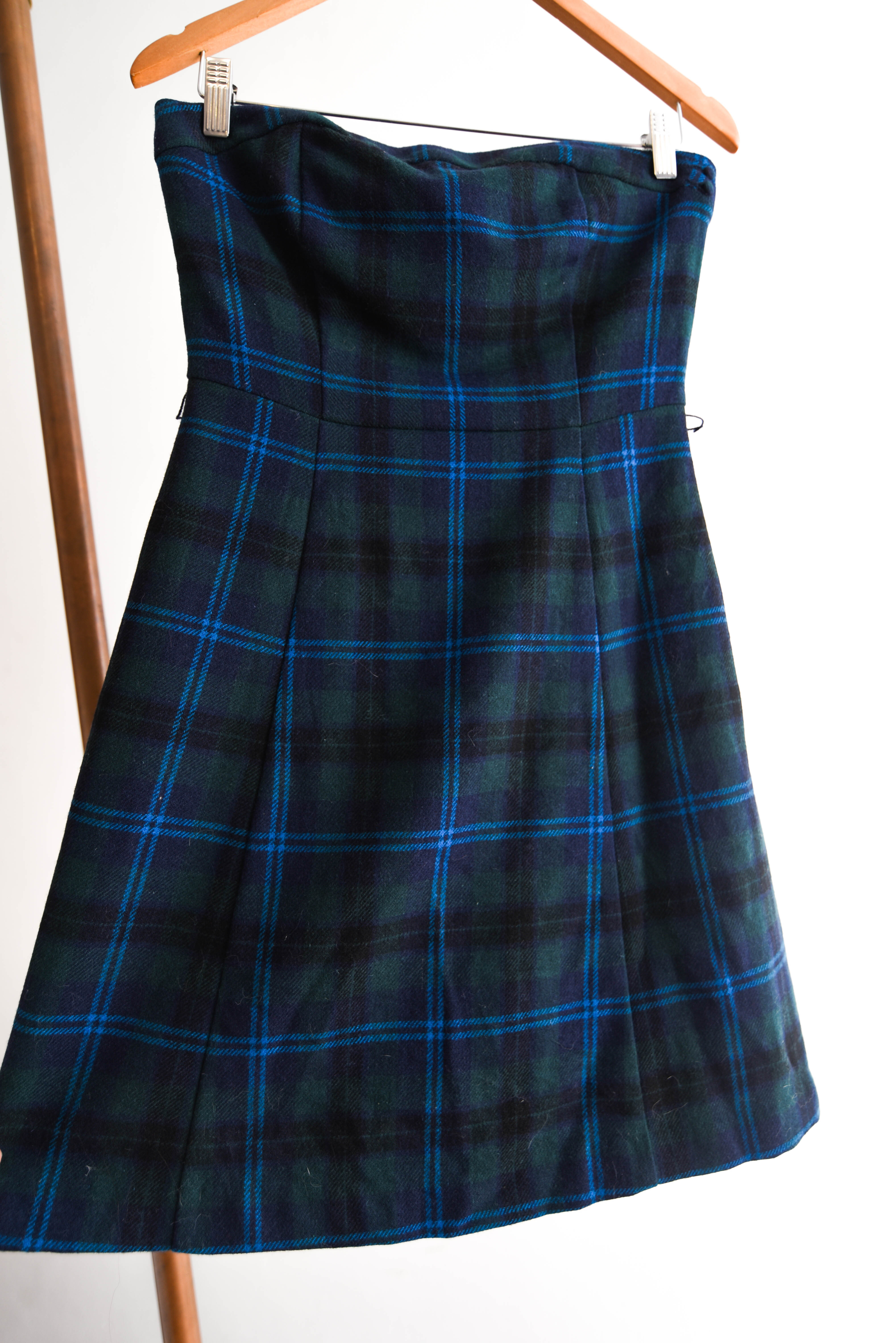 Vestido lana tartán