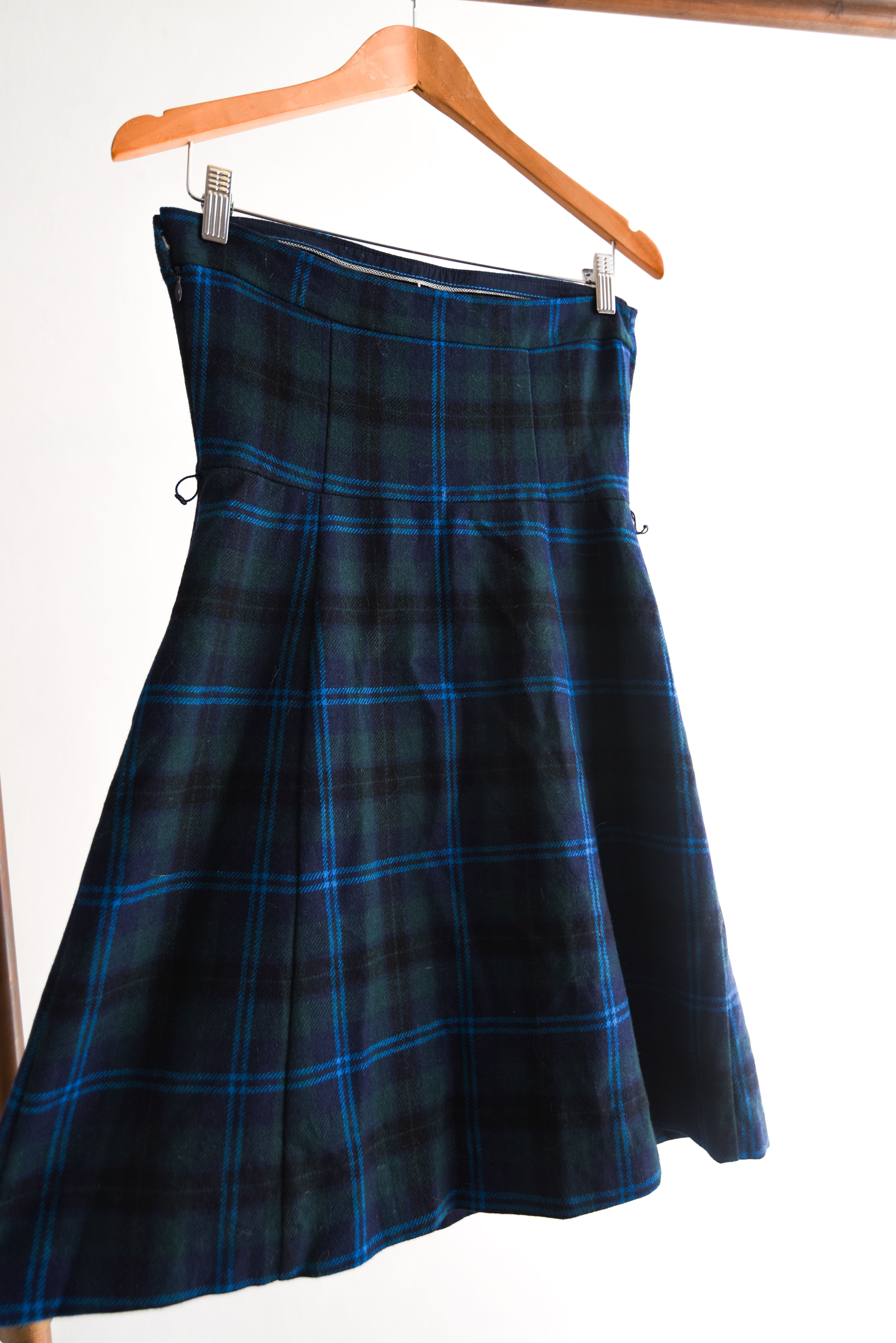 Vestido lana tartán