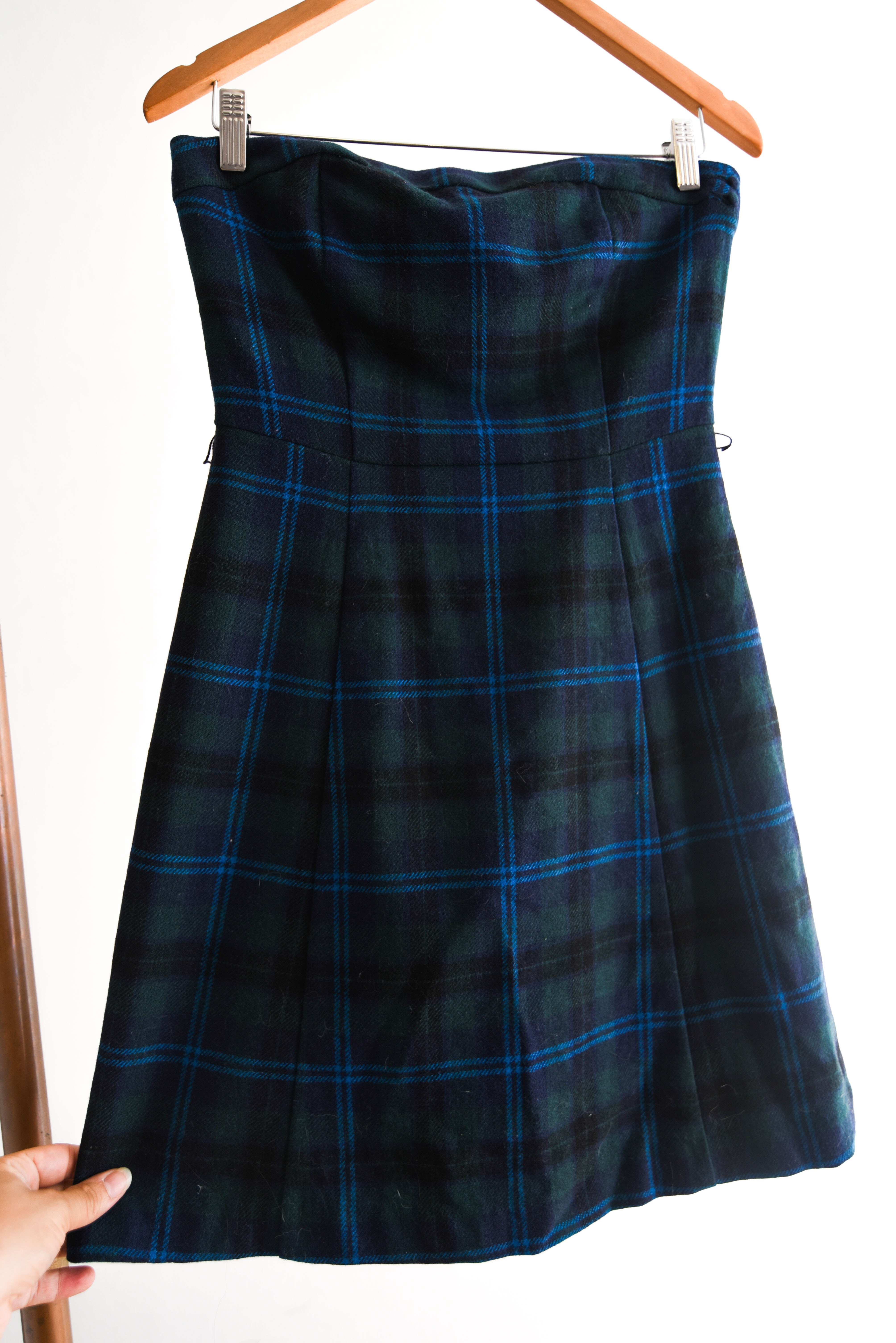 Vestido lana tartán