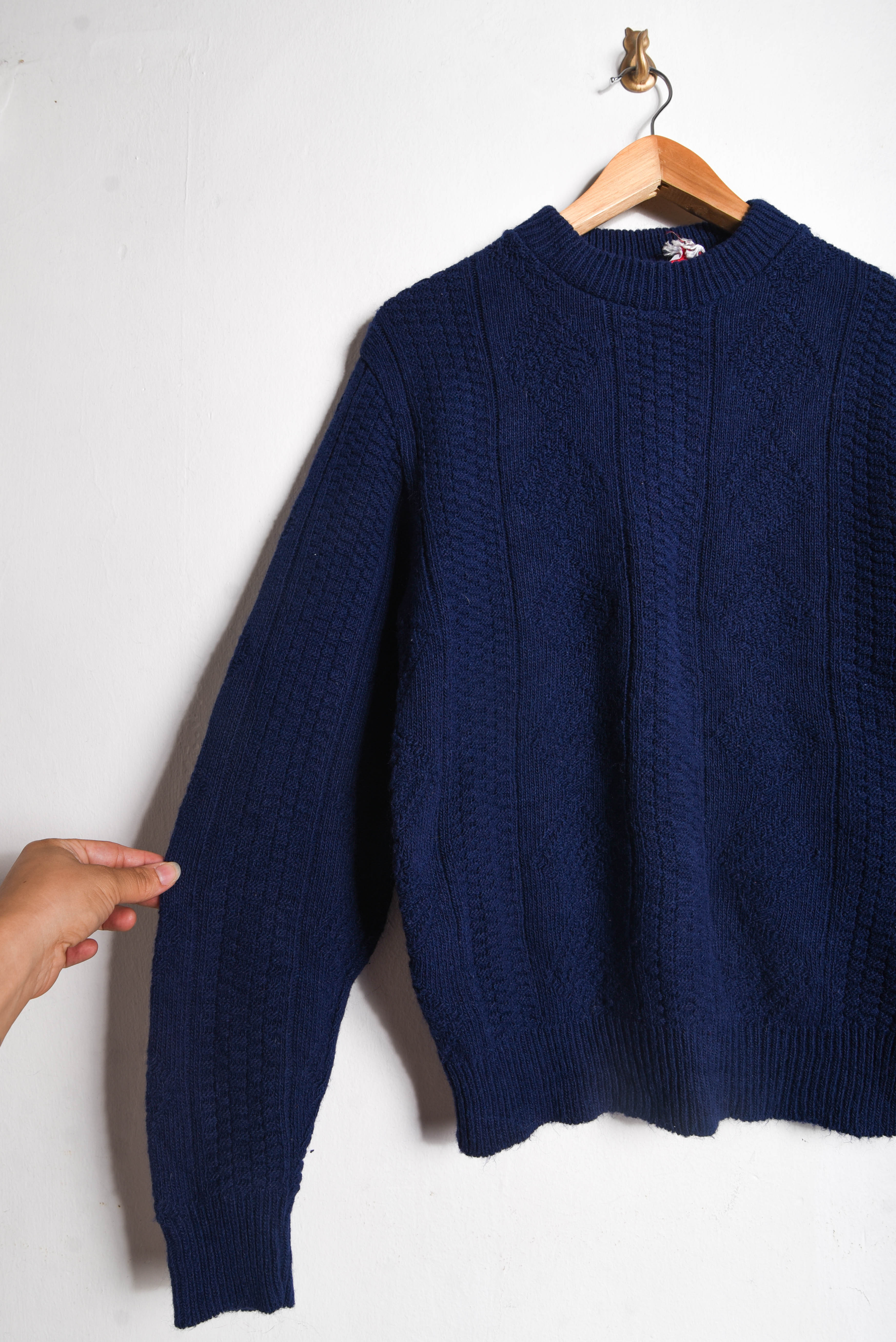 Chaleco navy rombos vintage