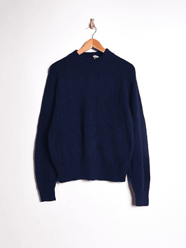 Chaleco navy rombos vintage