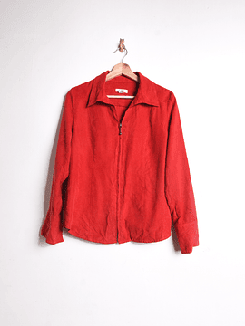 Camisa fake suede roja