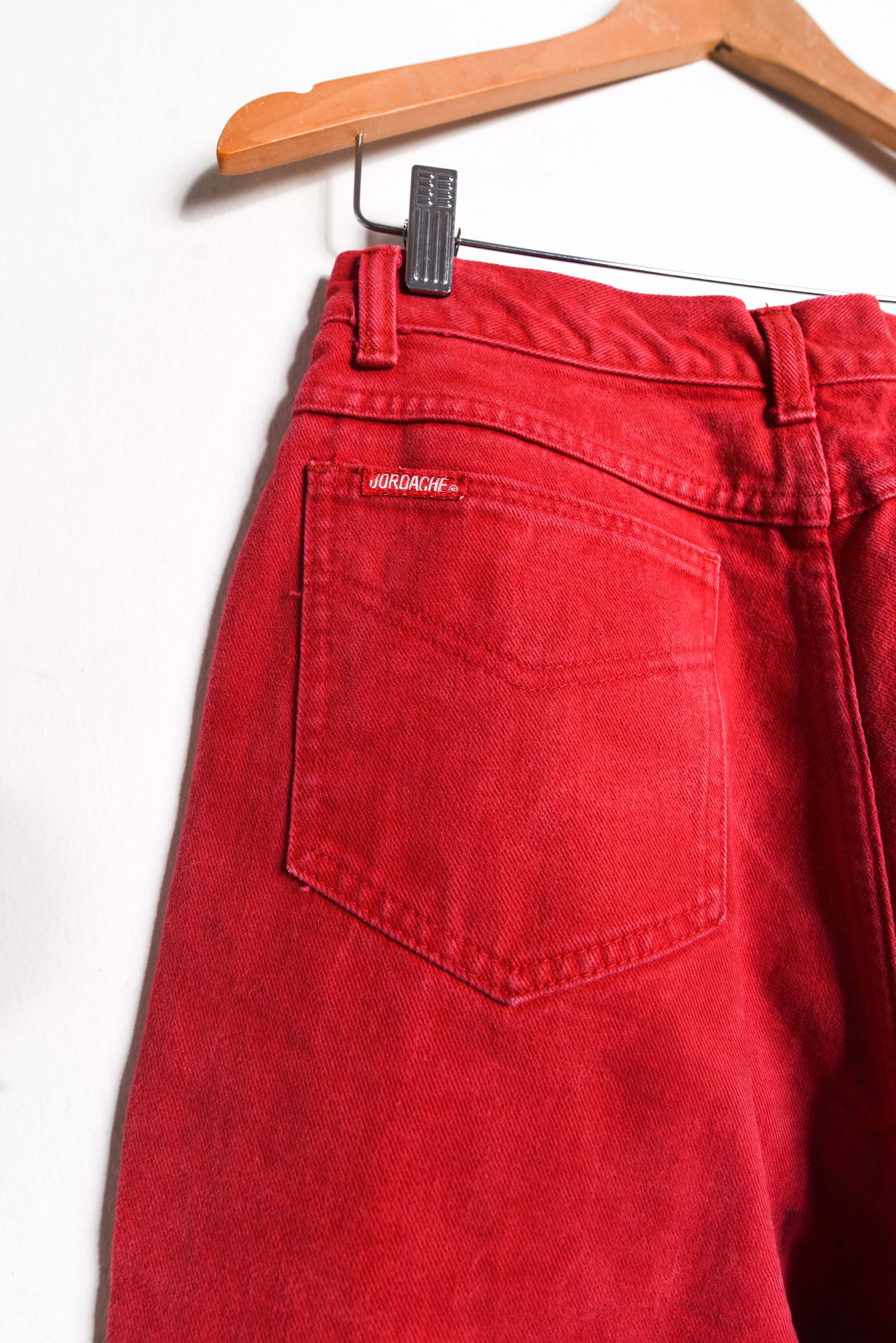 Jeans tiro alto rojo Jordache