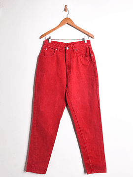 Jeans tiro alto rojo Jordache