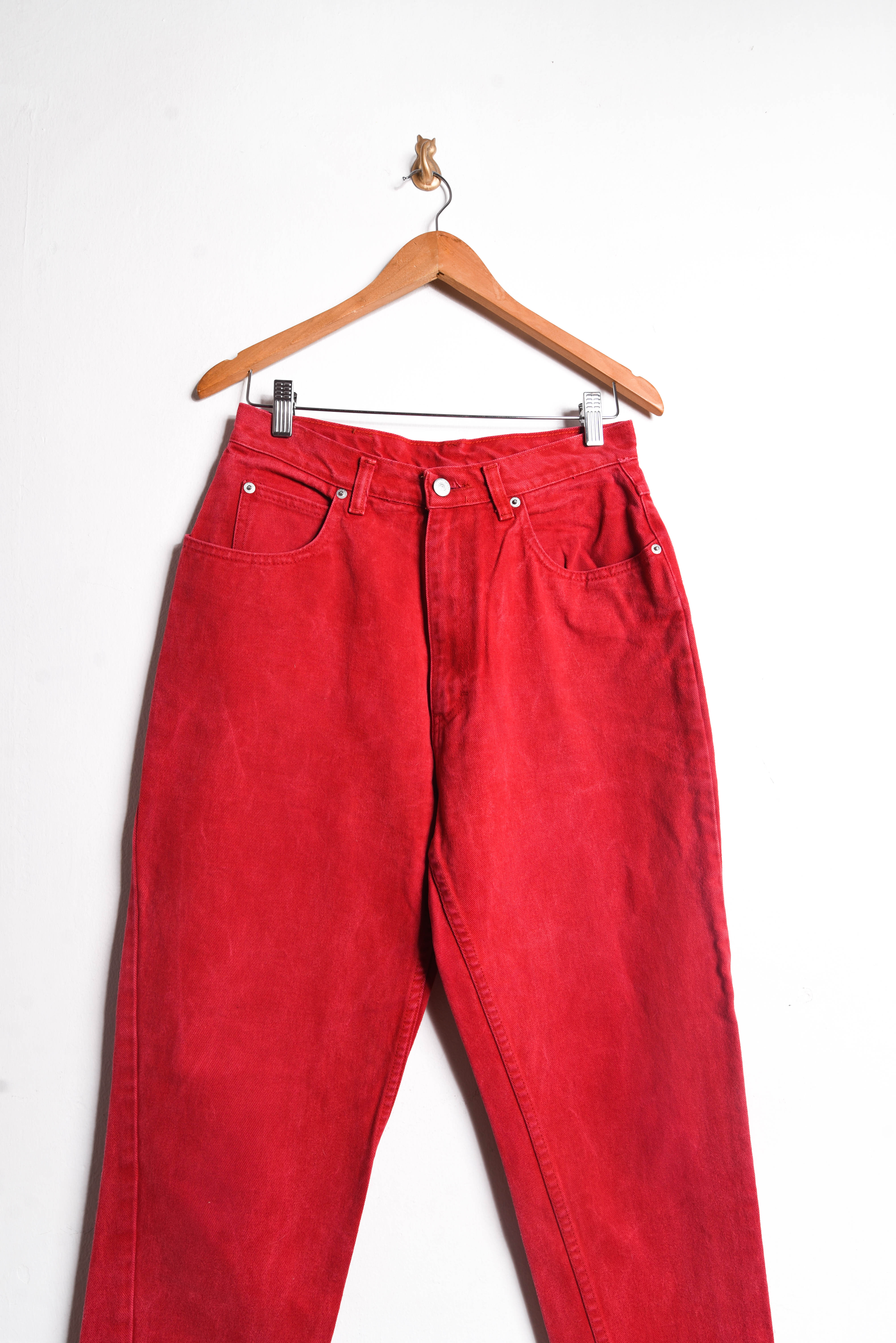Jeans tiro alto rojo Jordache