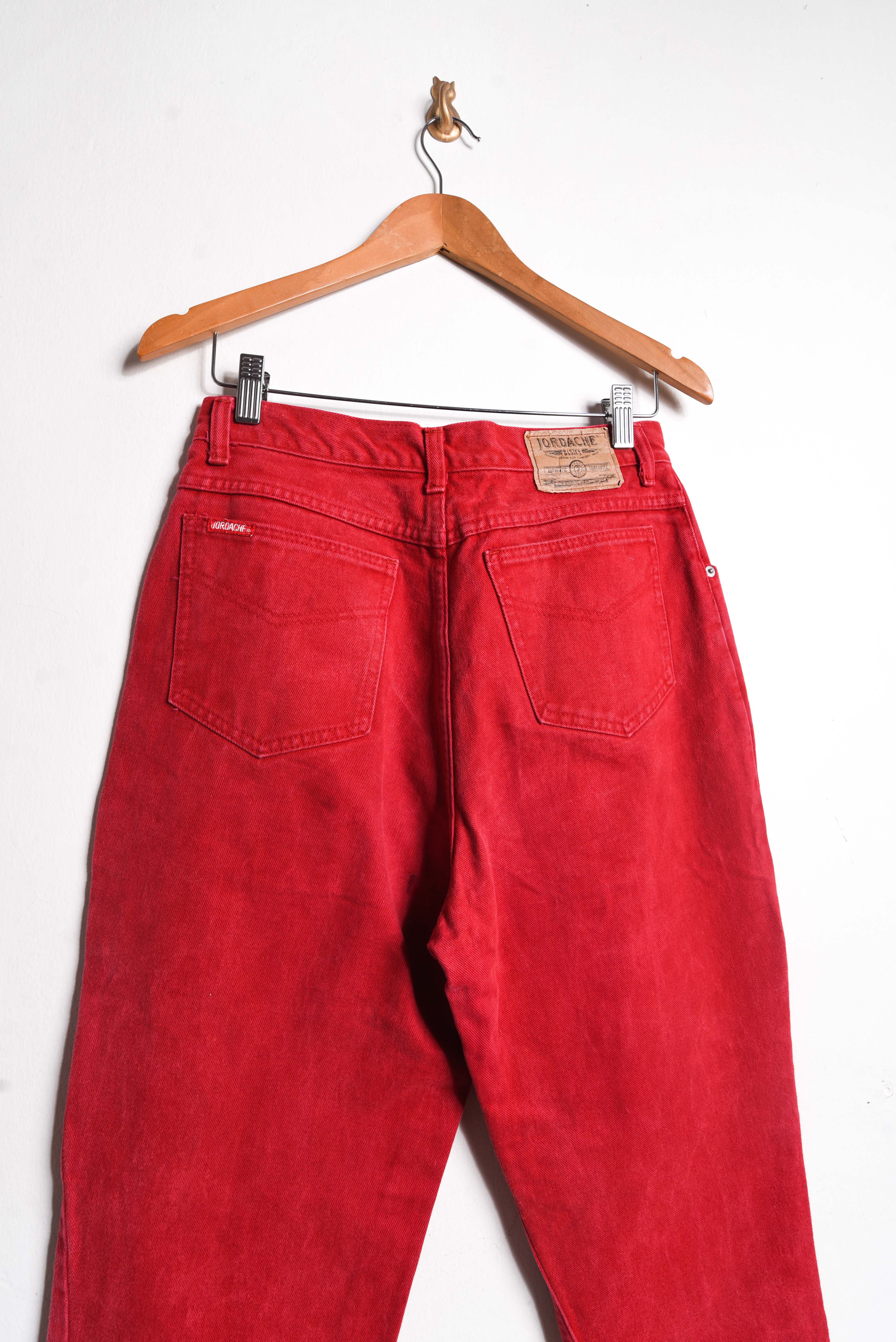 Jeans tiro alto rojo Jordache