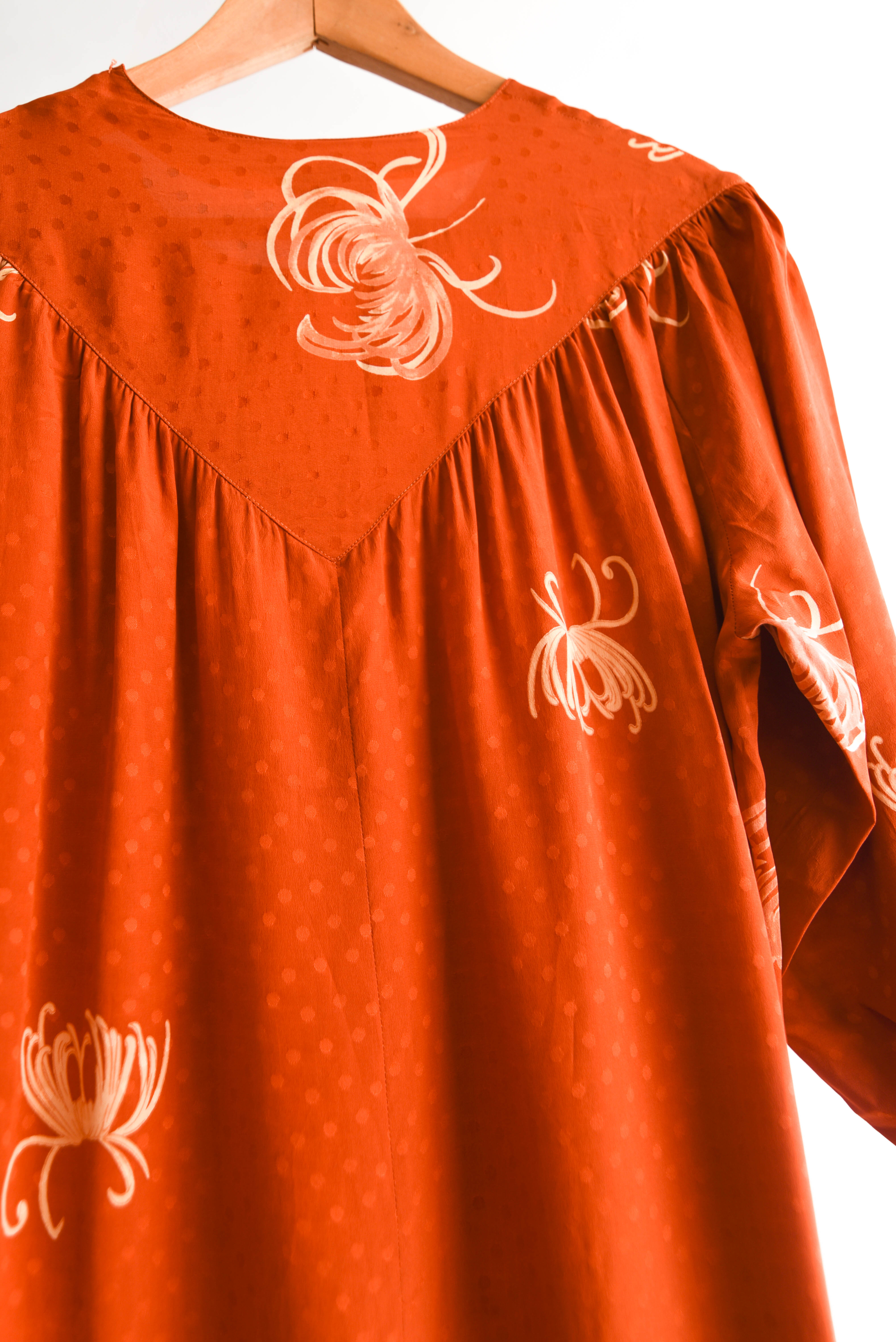 Vestido naranjo vintage silk