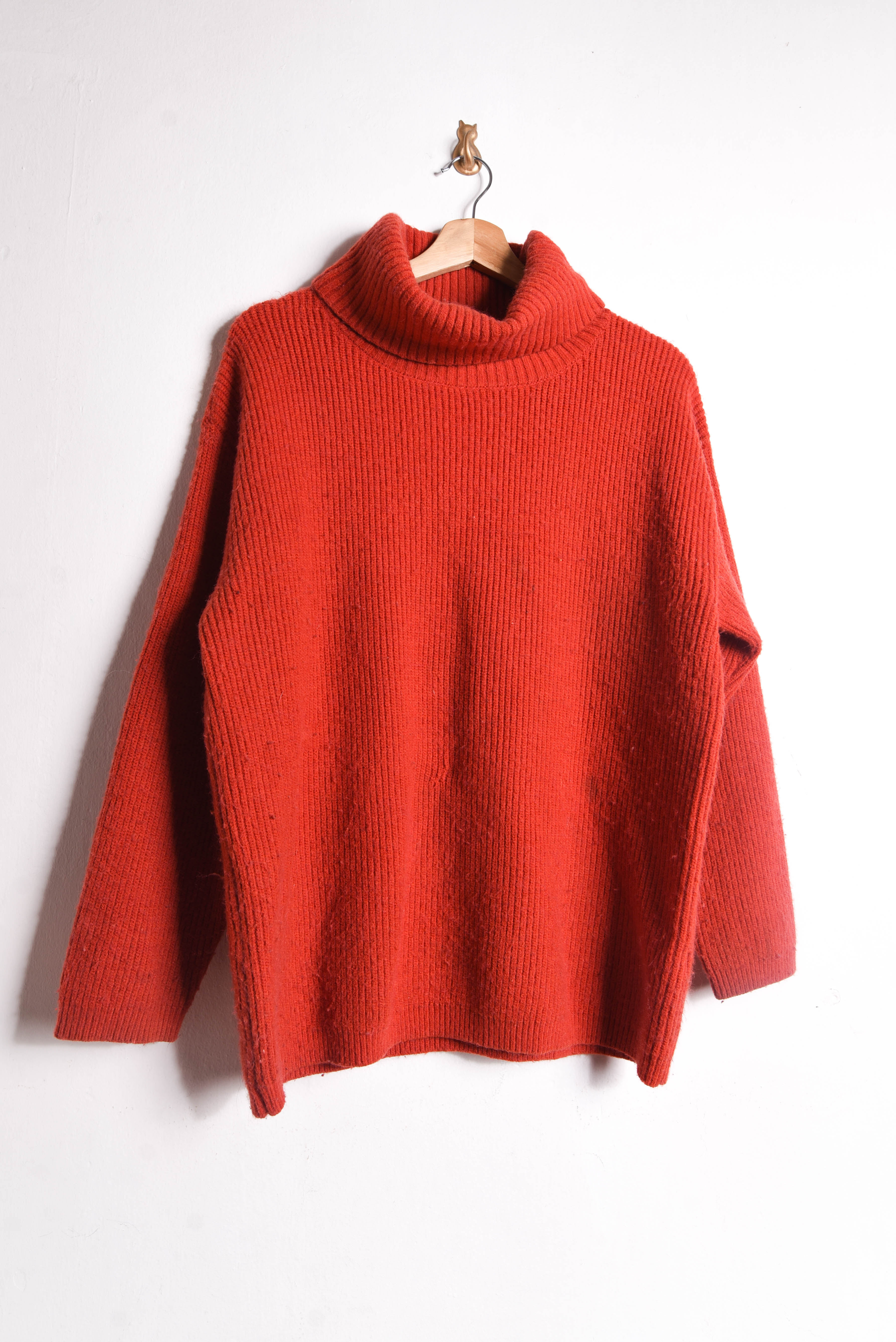 Chaleco turtleneck terracota