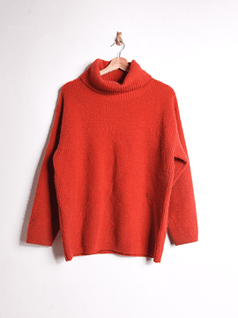 Chaleco turtleneck terracota