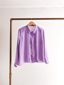 Blusa lila plisada