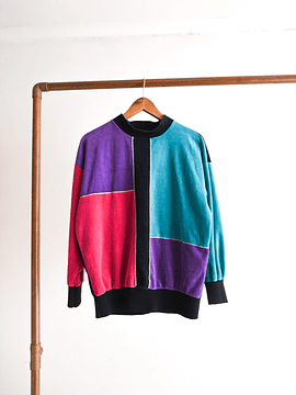 Polerón plush 80s multicolor