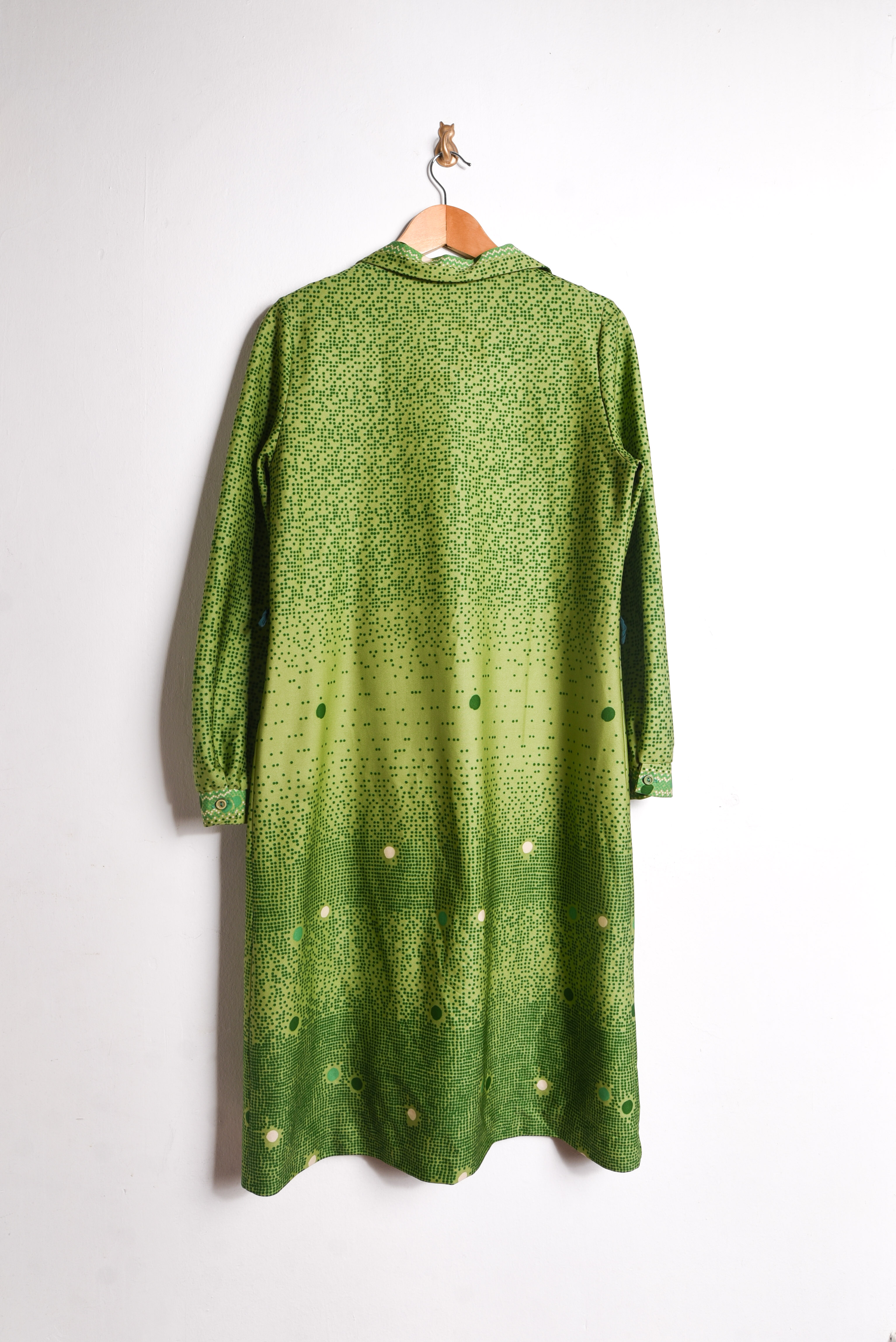 Vestido green 70s