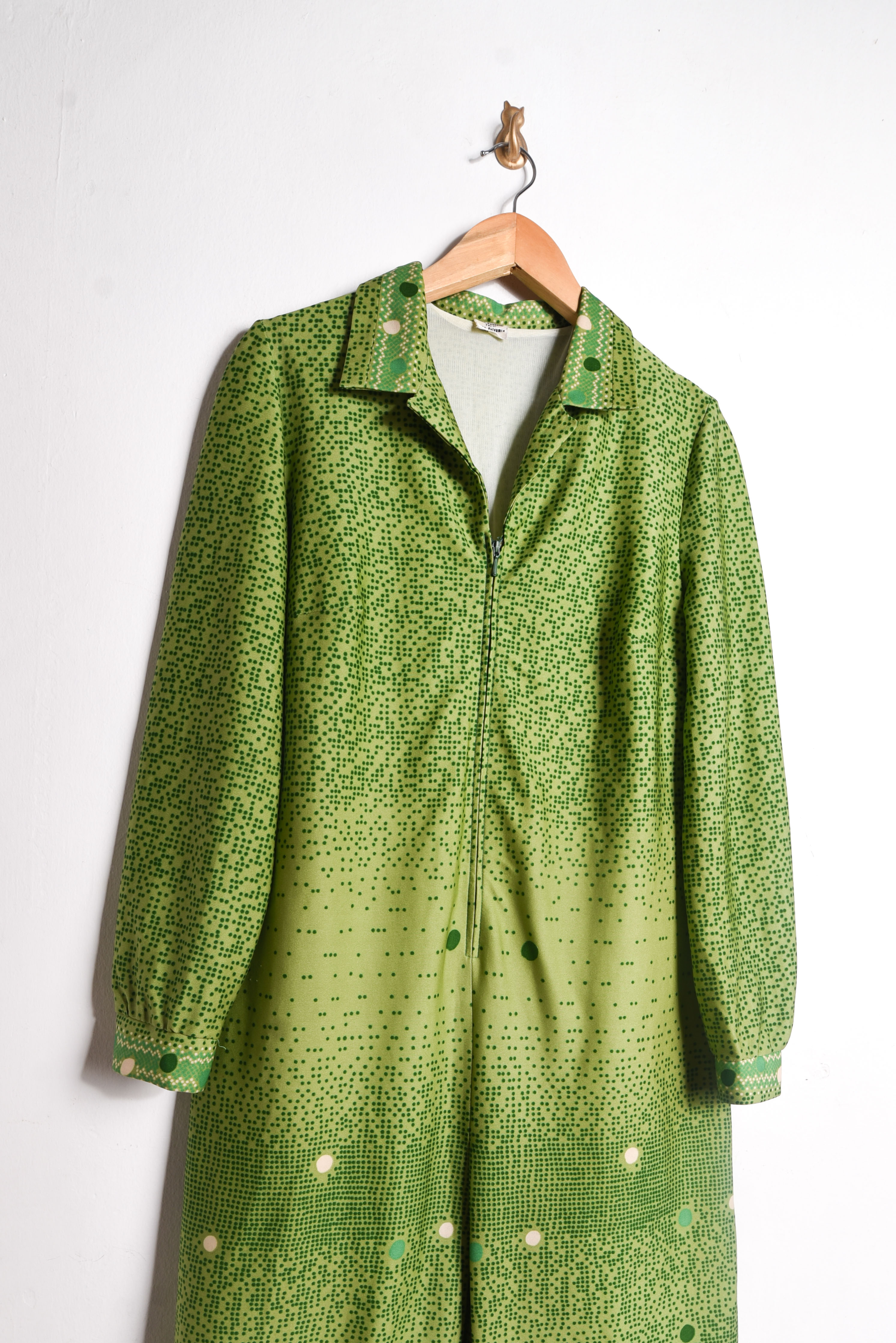 Vestido green 70s