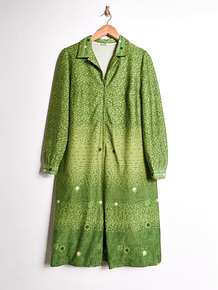 Vestido green 70s
