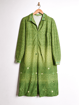 Vestido green 70s