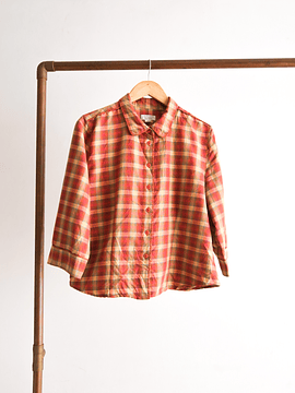 Camisa tartán naranja