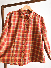 Camisa tartán naranja