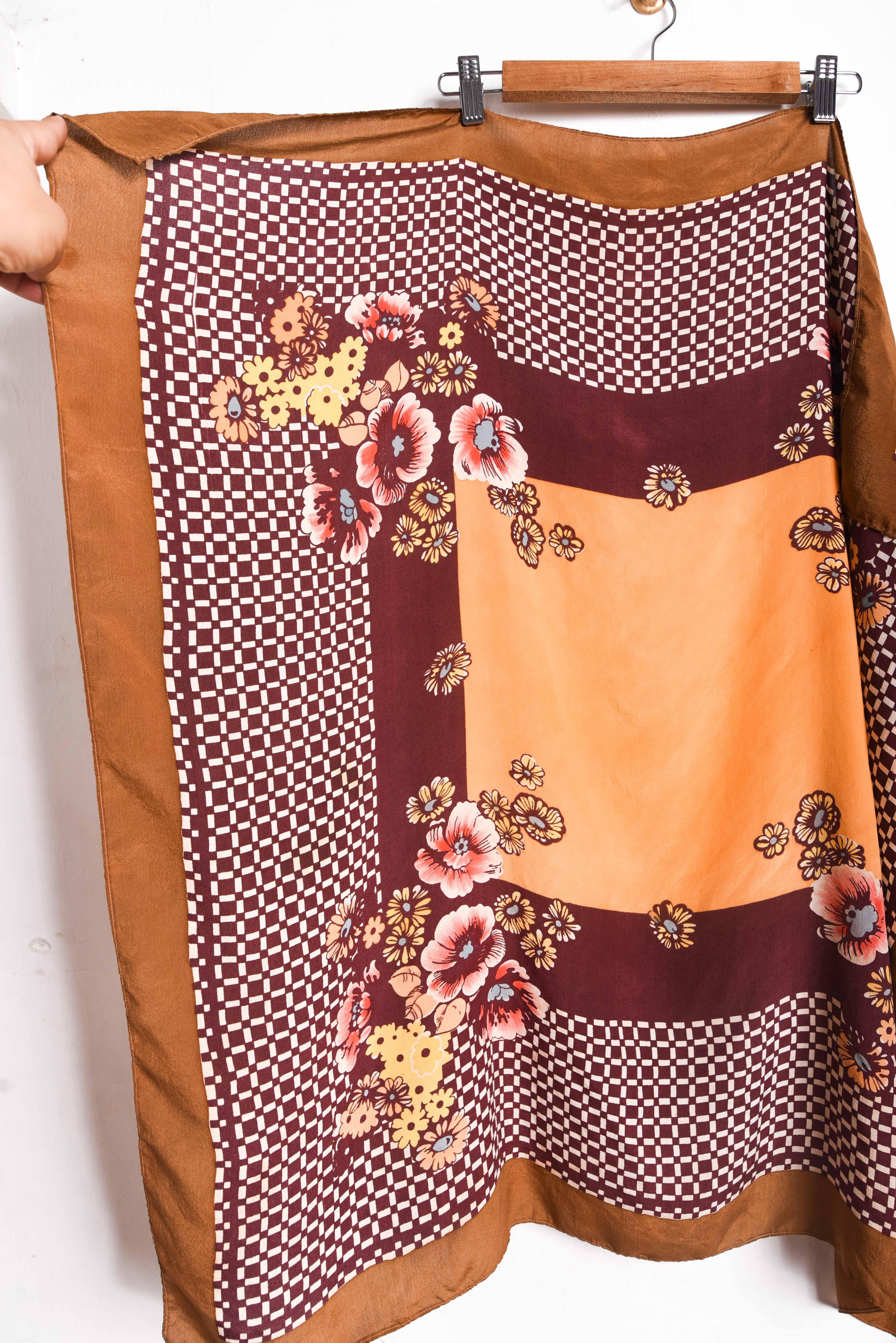 Pañuelo vintage seda 70s