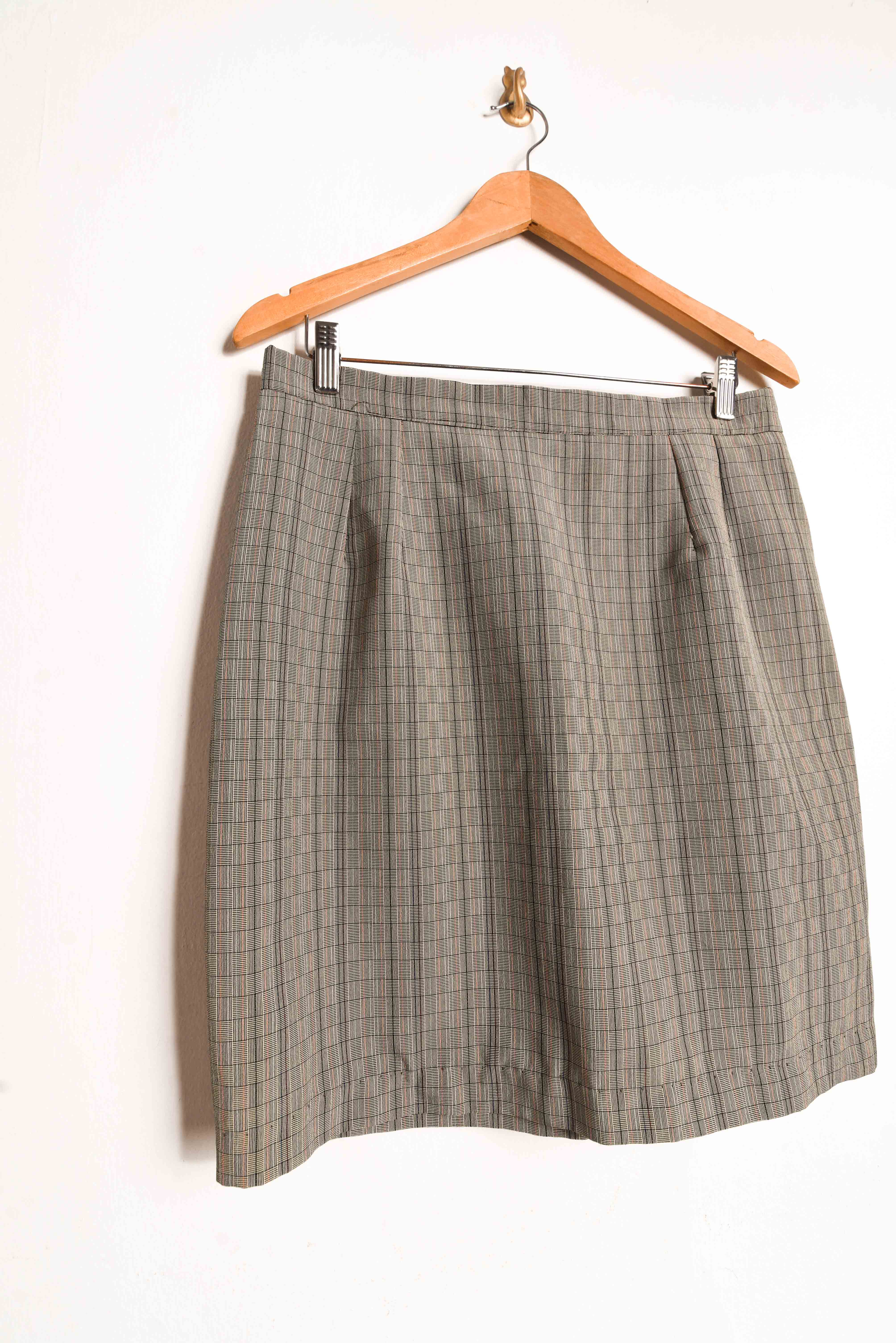 Falda vintage cuadros café