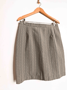 Falda vintage cuadros café