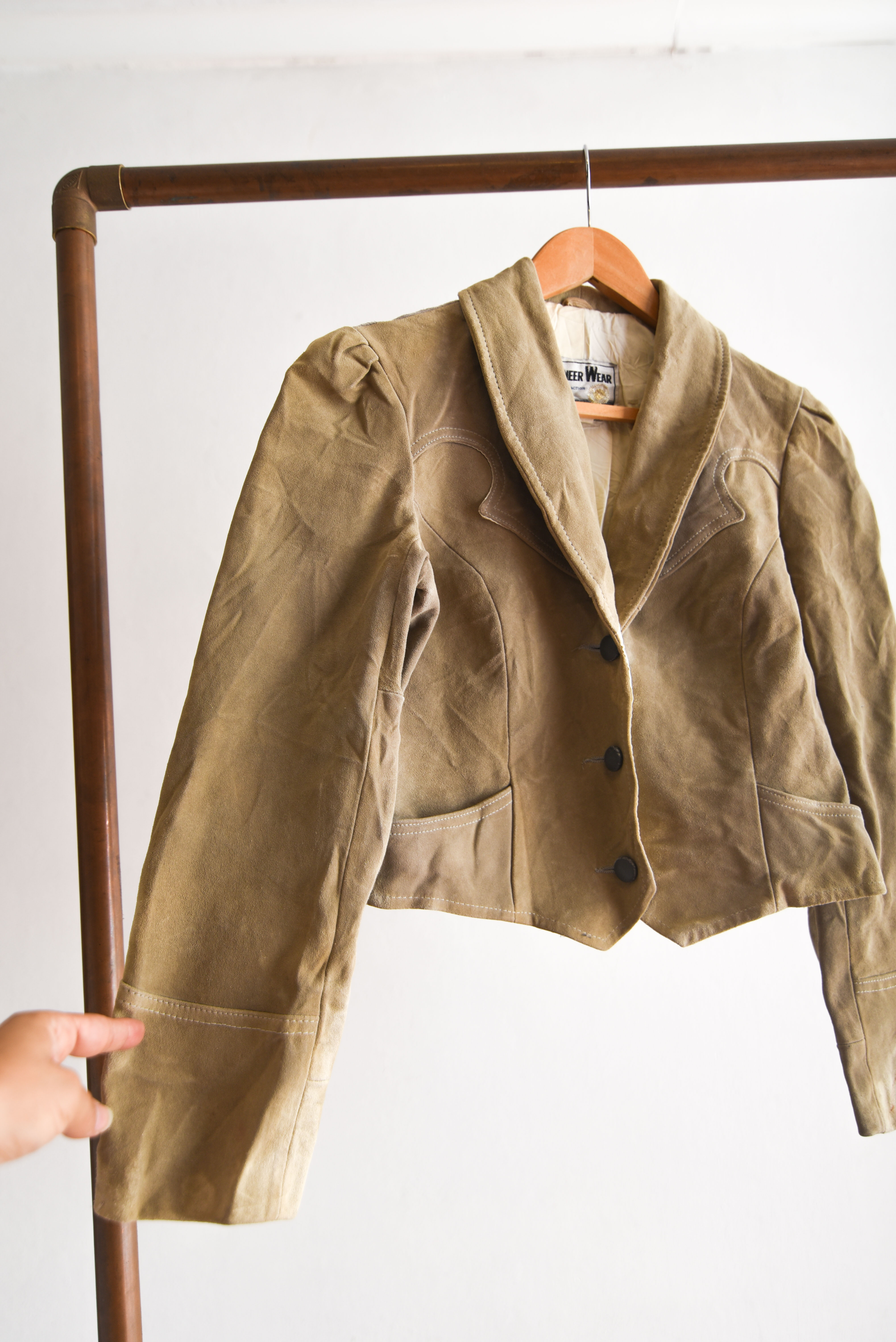 Chaqueta gamuza western vintage