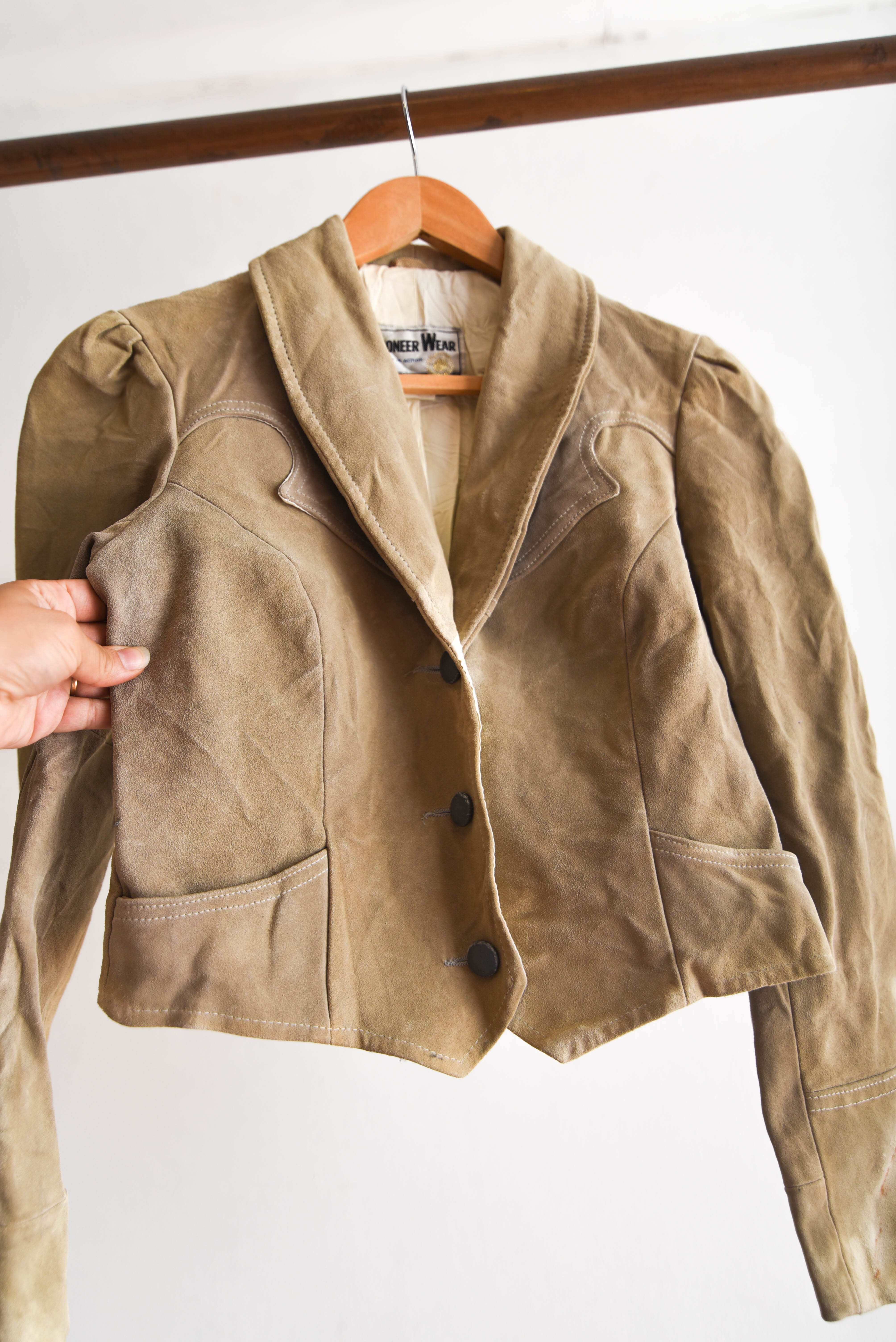 Chaqueta gamuza western vintage