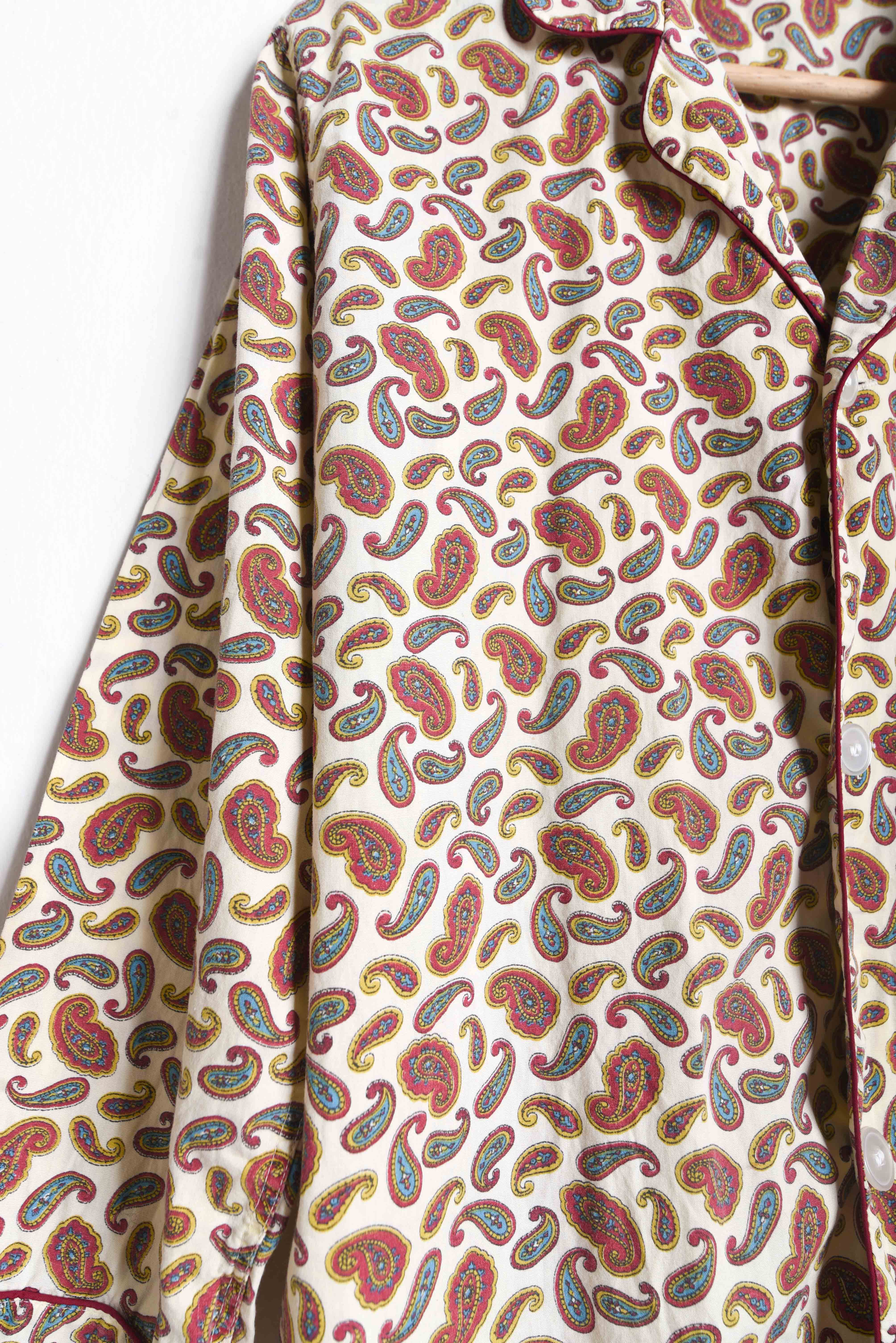 Camisa pijama paisley 70s