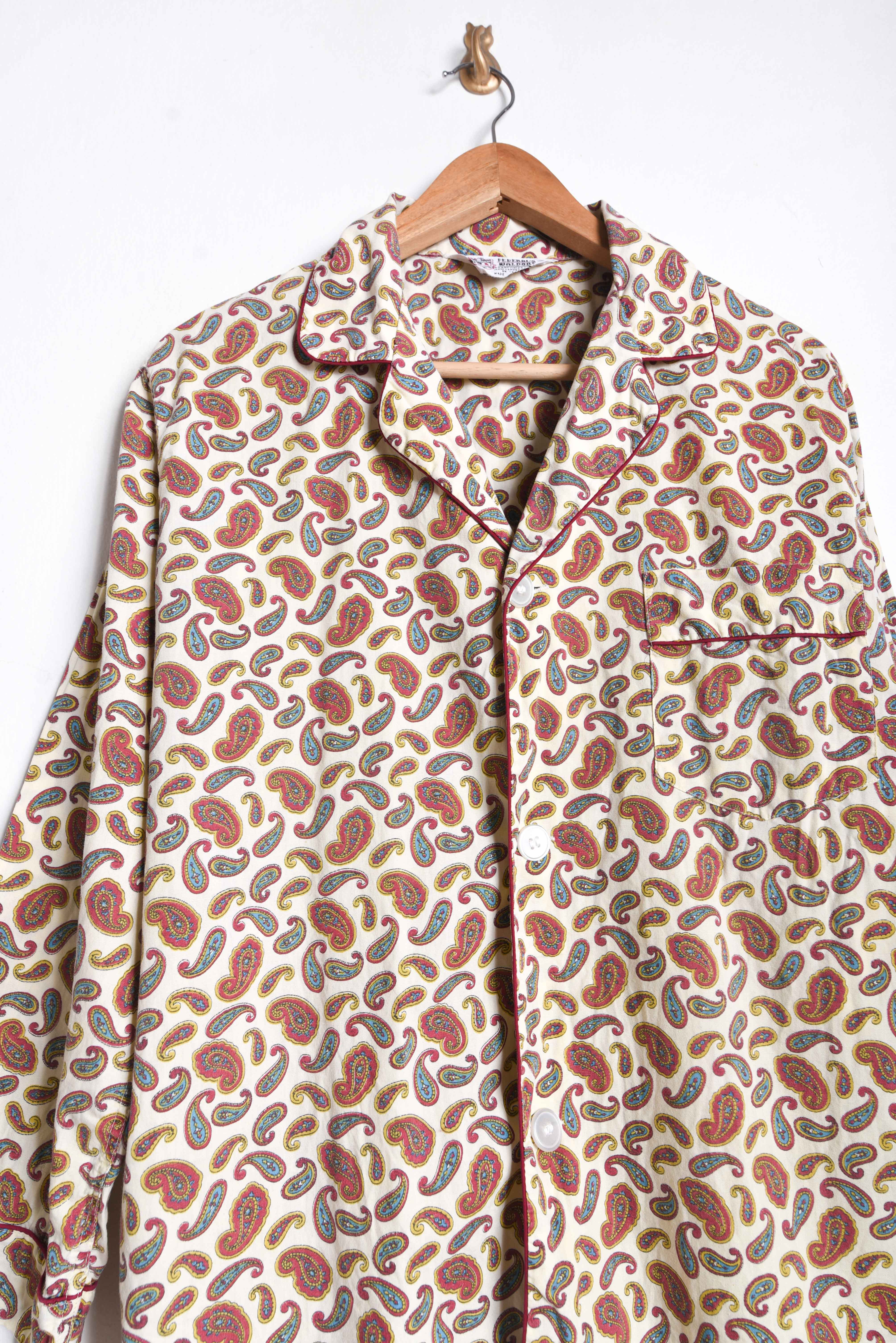 Camisa pijama paisley 70s