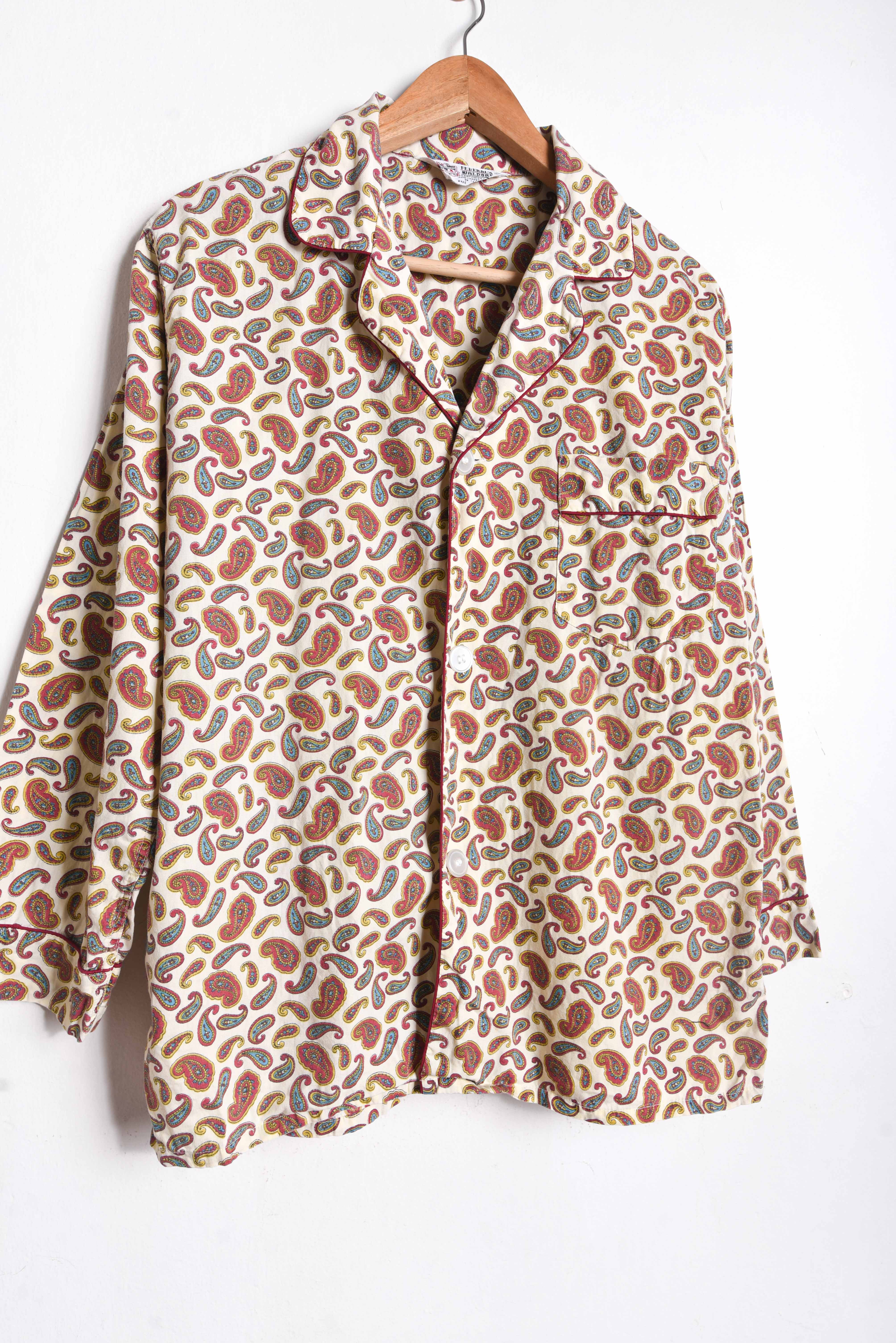 Camisa pijama paisley 70s