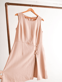 Vestido rosa palo lace up