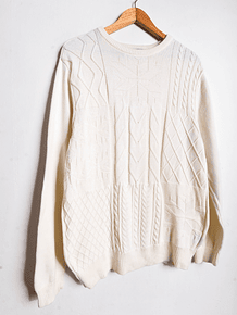 Chaleco vintage marfil figuras