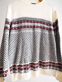 Chaleco marfil nordic vintage