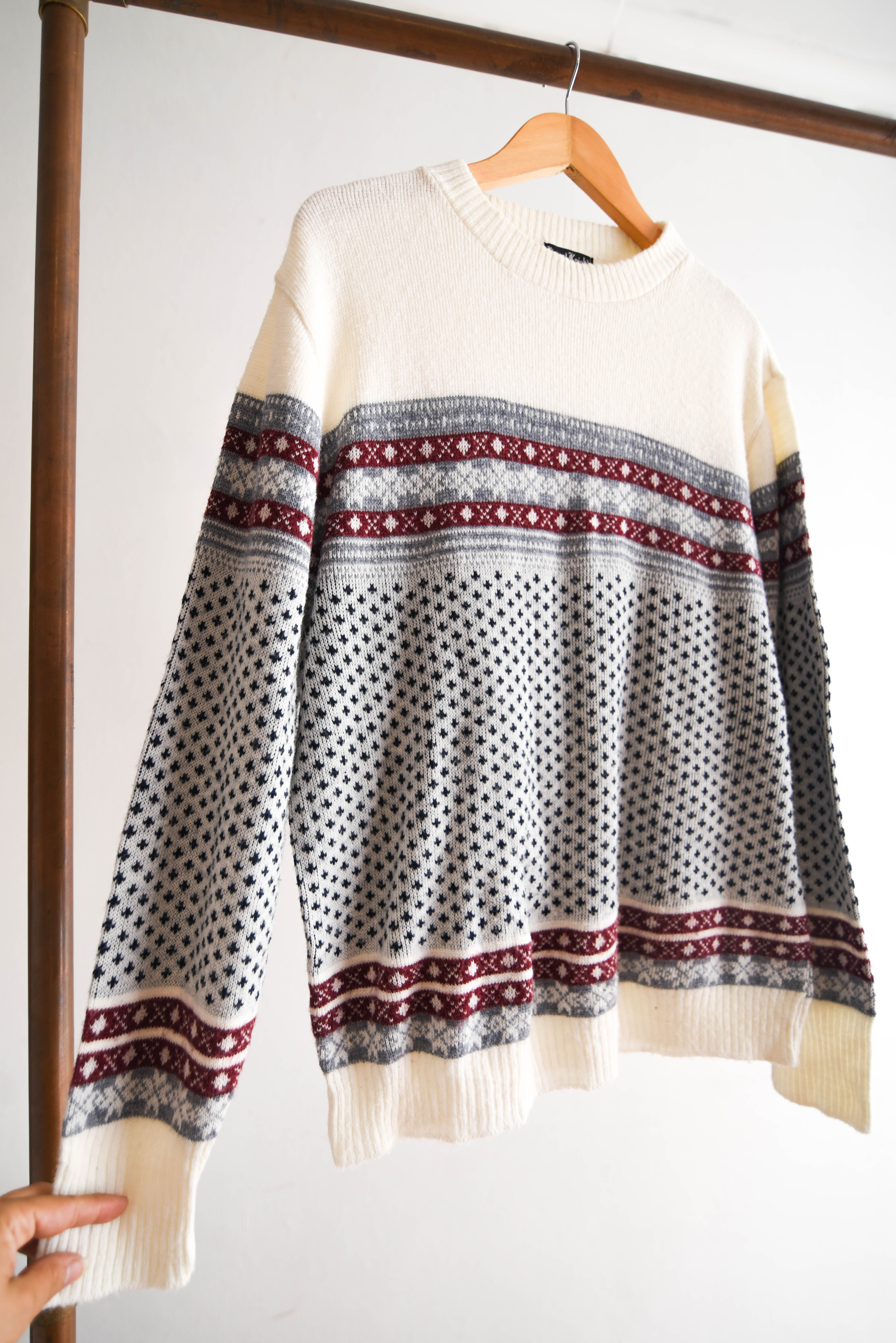 Chaleco marfil nordic vintage