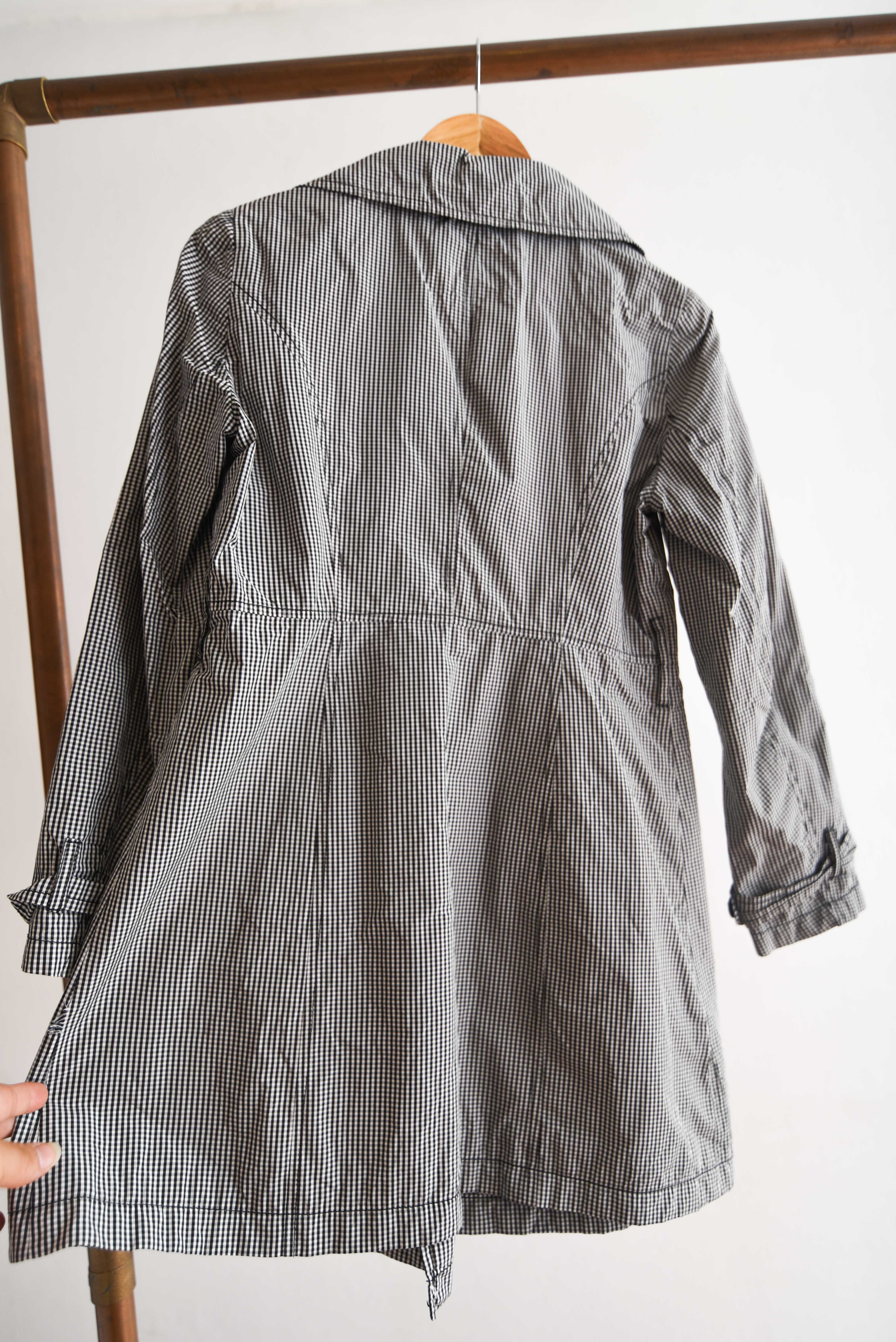 Trench gris gingham