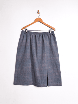 Falda midi gris Principe de Gales