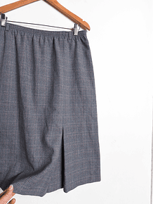 Falda midi gris Principe de Gales